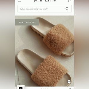 New Jenni Kayne Shearling Slides Sandals Size 39